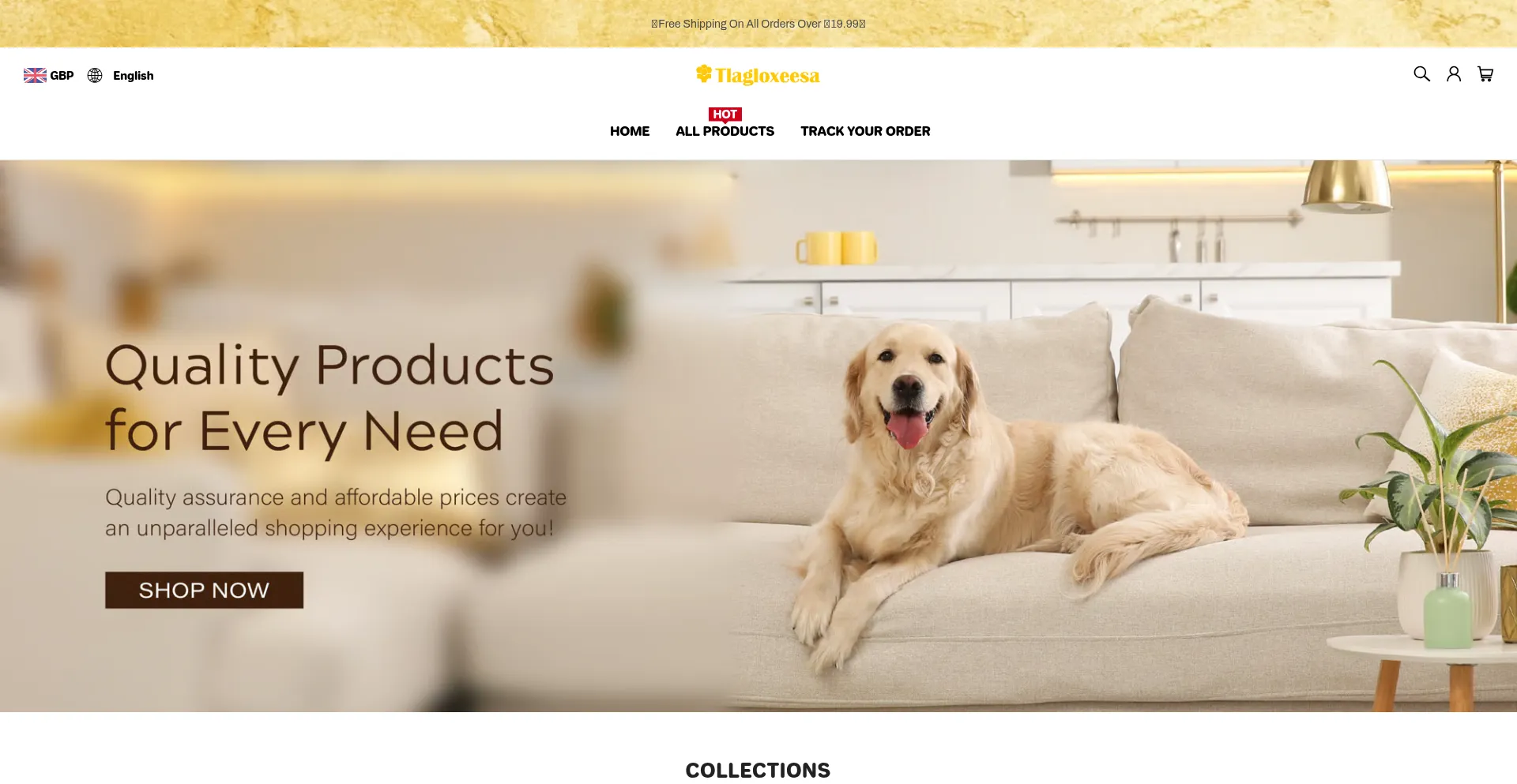 Website screenshot of Tlagloxeesa.co.uk