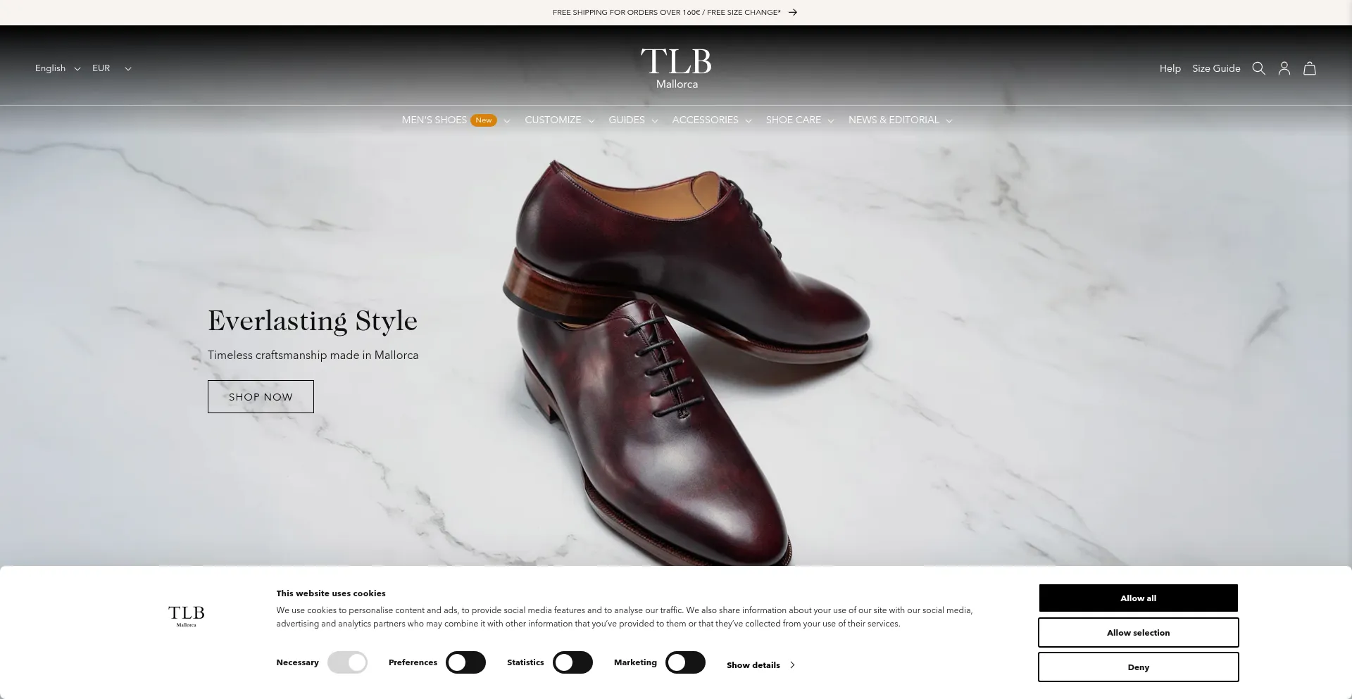 Website screenshot of Tlbmallorca.com