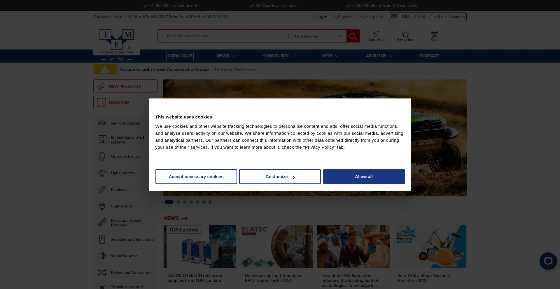 Website screenshot of Tme.com