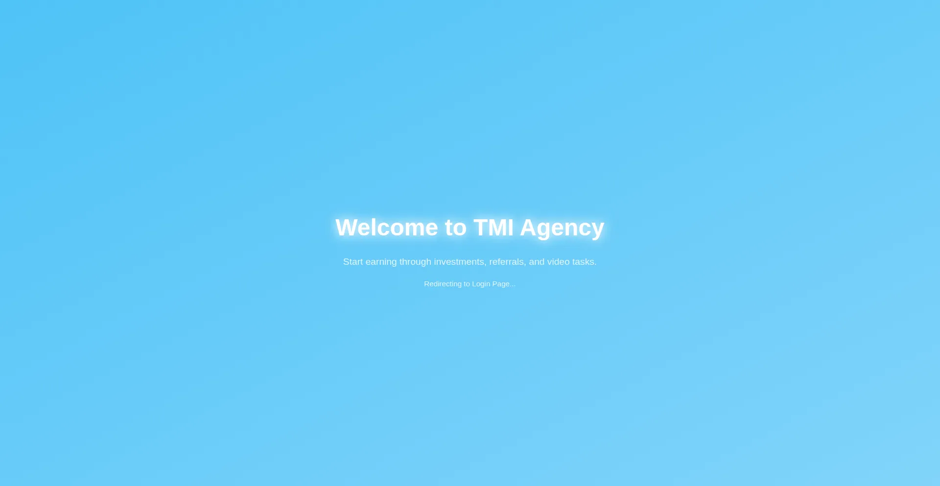 Website screenshot of Tmiagency.top