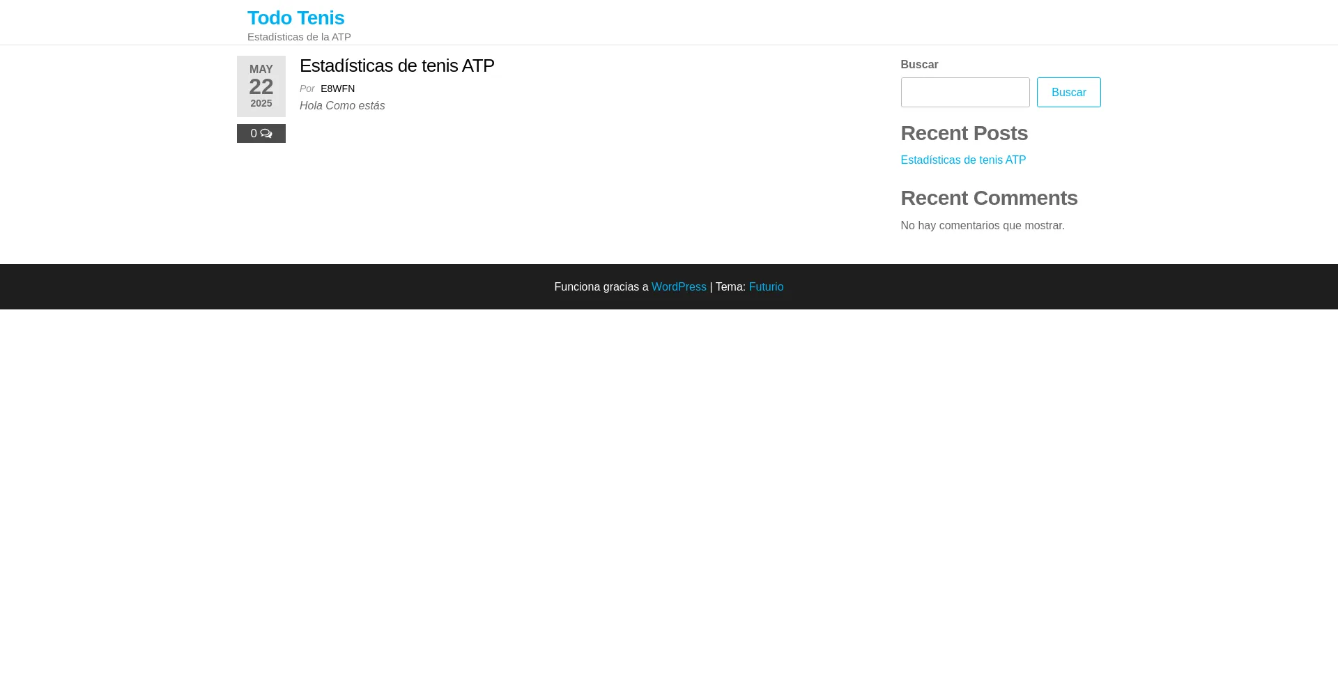 Website screenshot of Todotenis.org