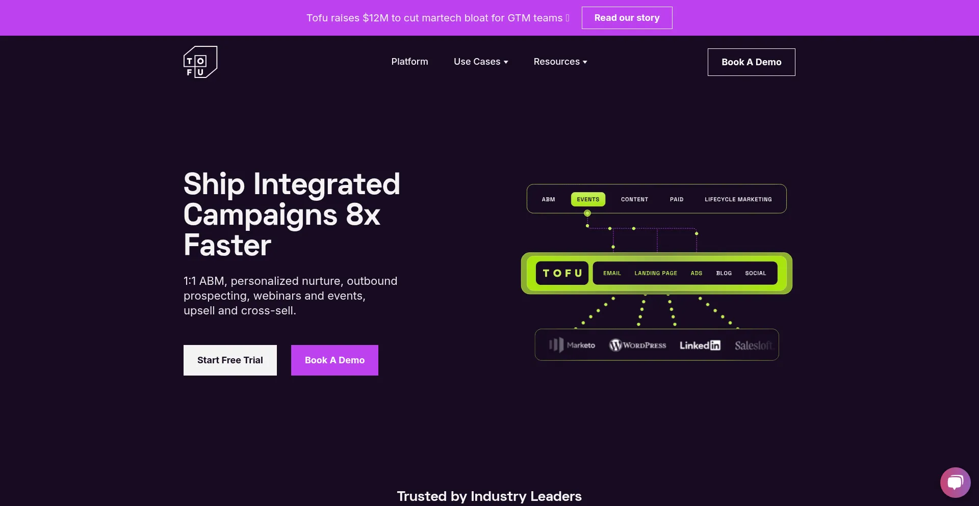 Website screenshot of Tofuhq.com