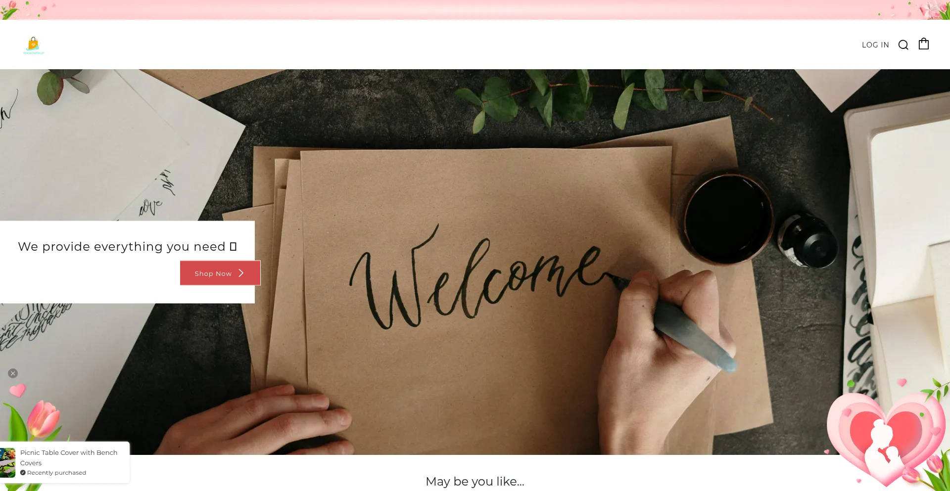 Website screenshot of Togrowthup.com