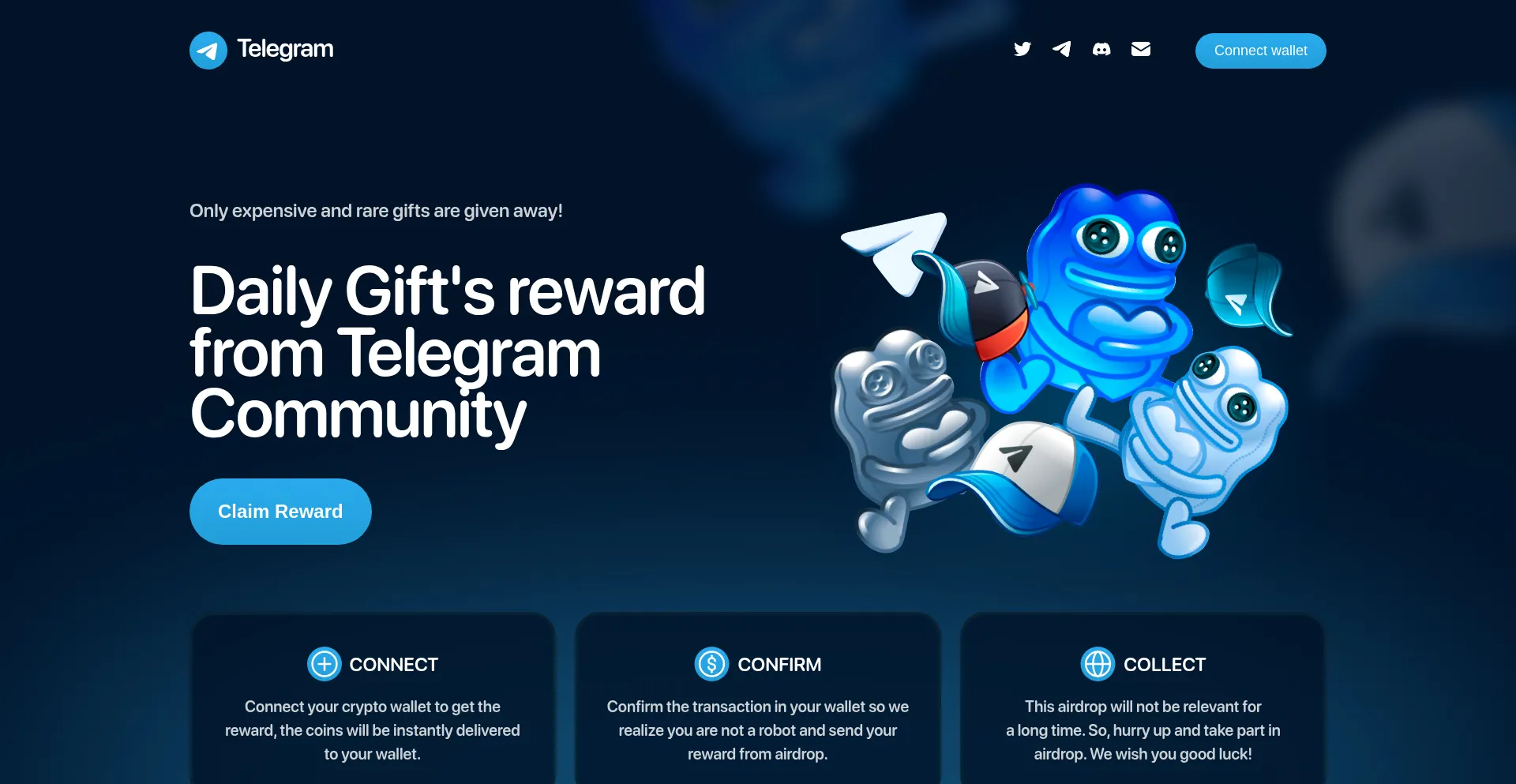 Website screenshot of Tokenrain.cc
