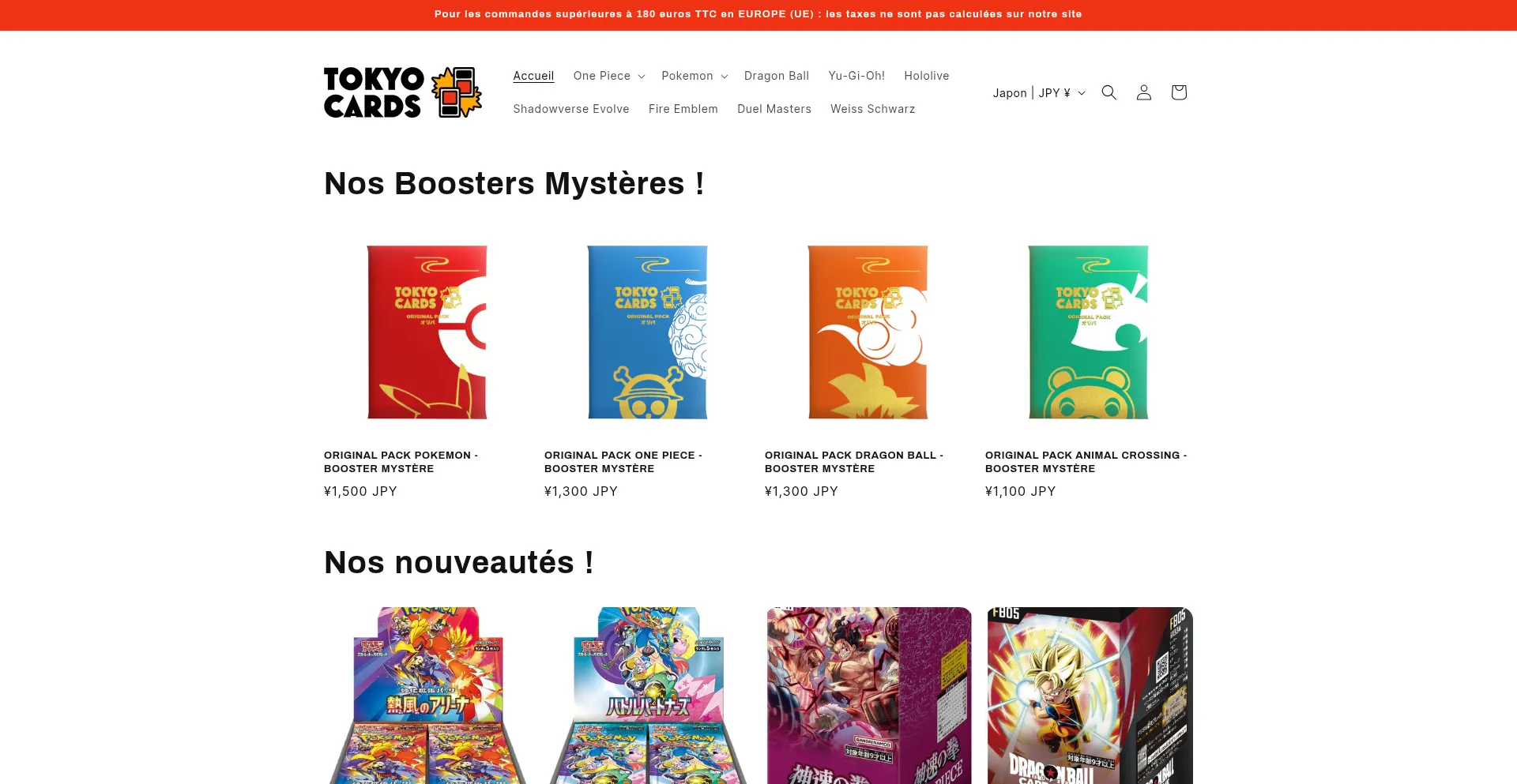 Tokyocards.com Screenshot