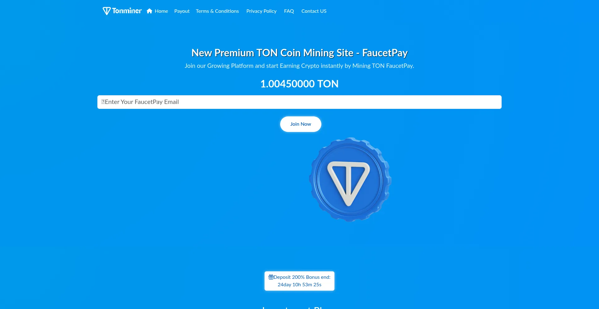 Tonminer.club Screenshot