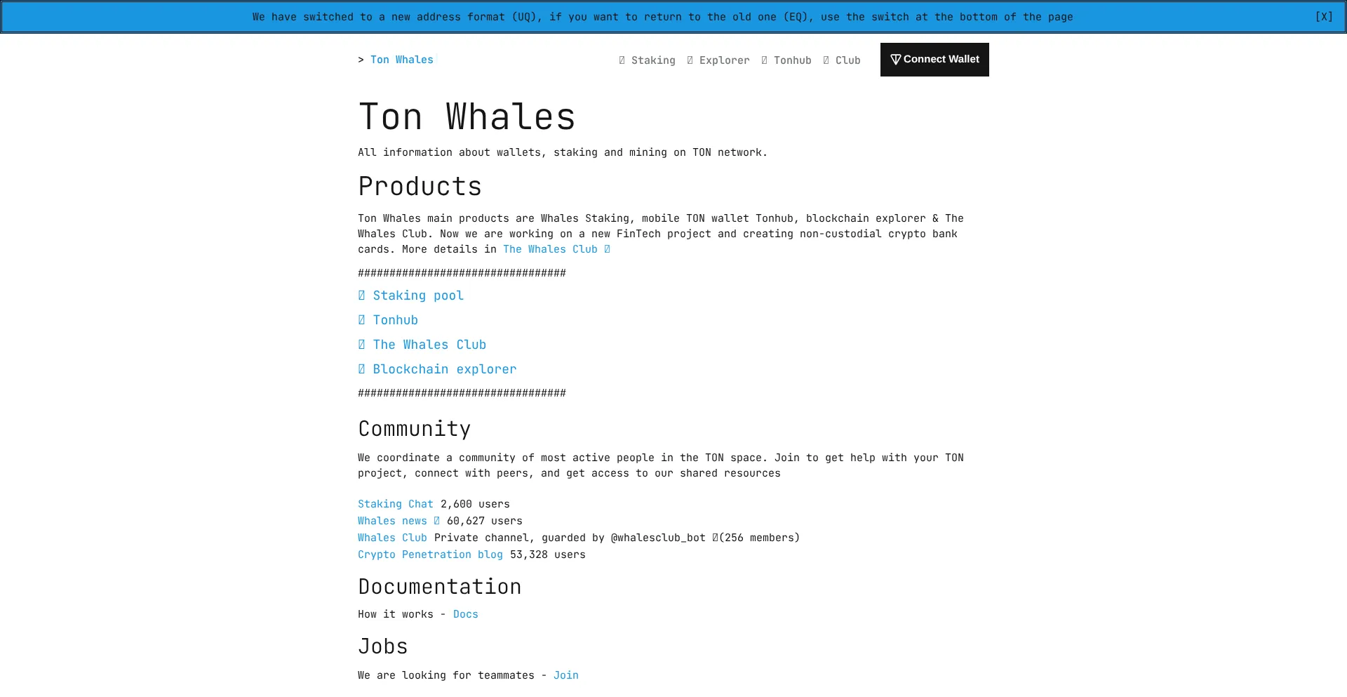 Tonwhales.com Screenshot