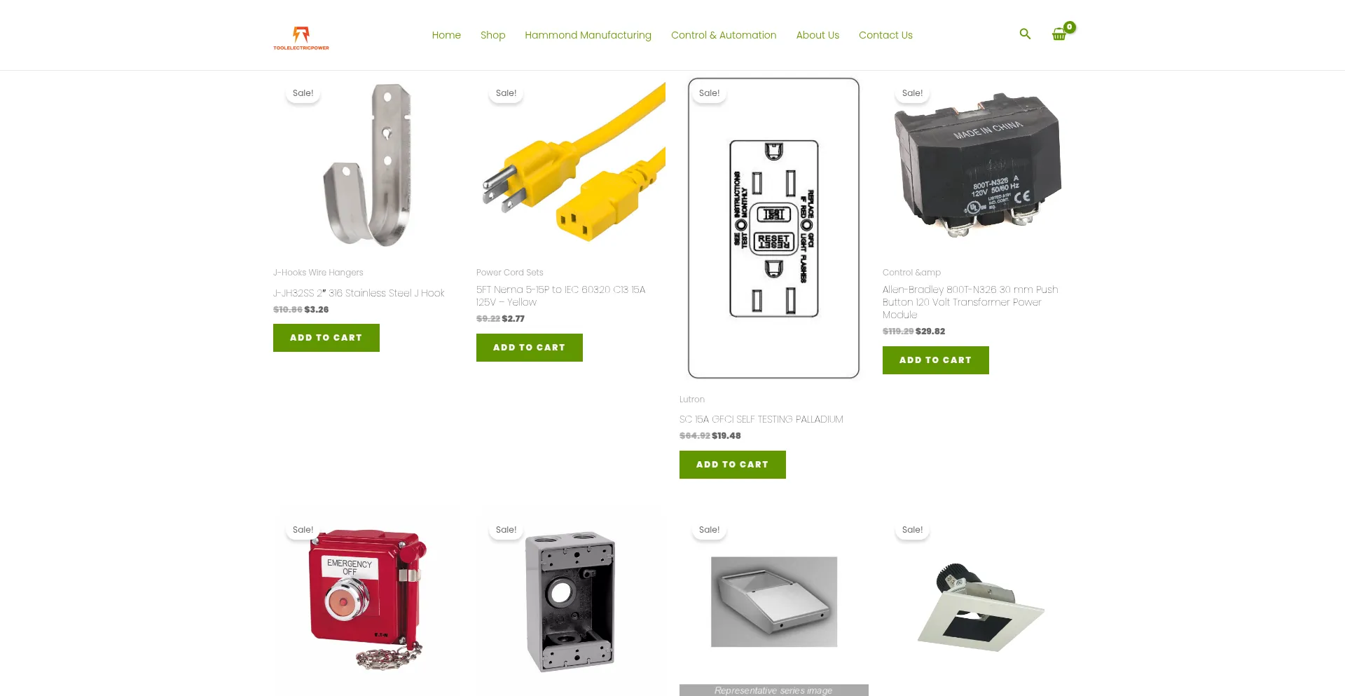 Website screenshot of Toolelectricpower.com