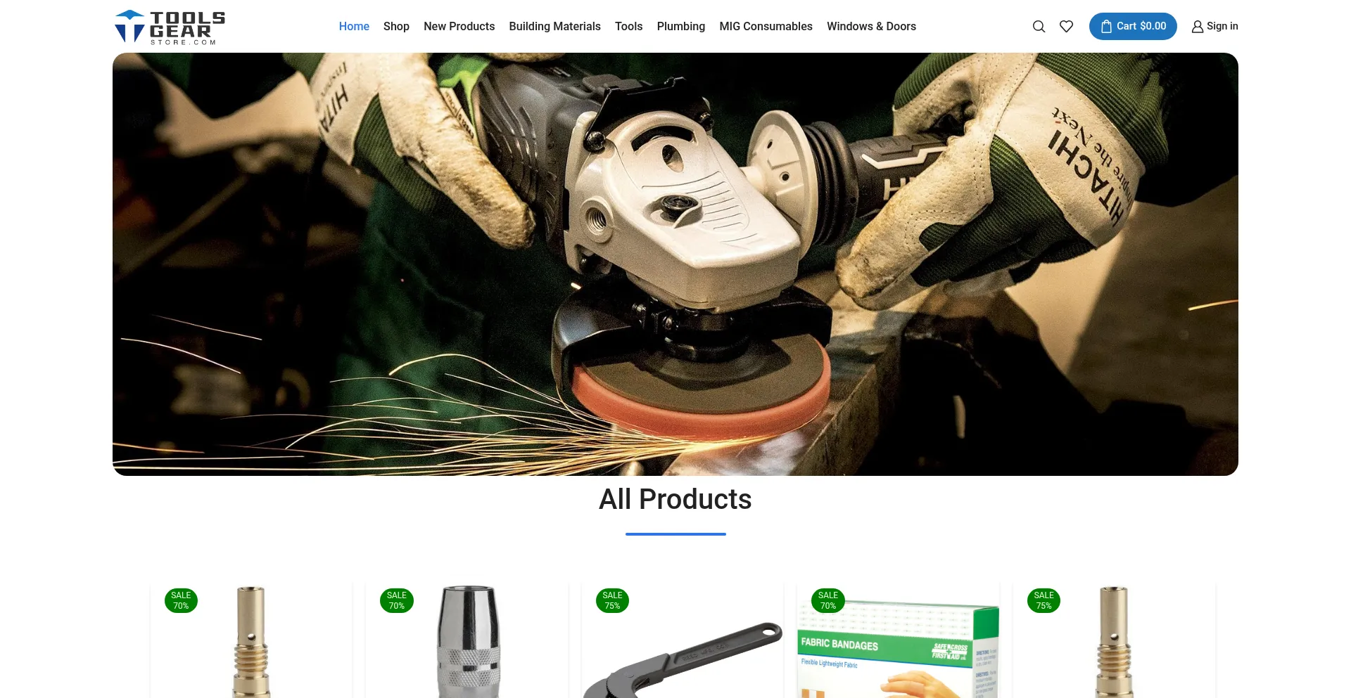 Toolsgearstore.com Screenshot