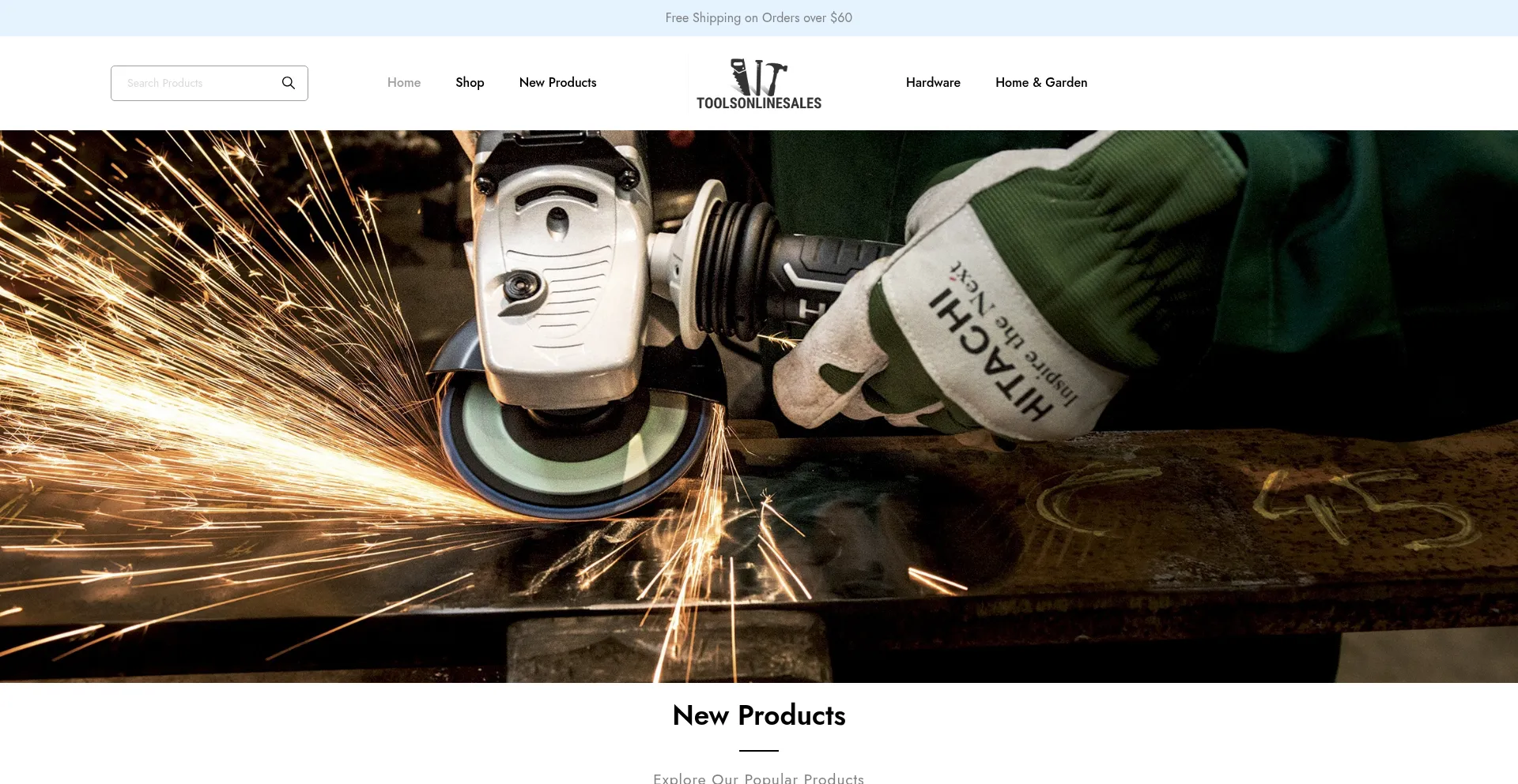 Website screenshot of Toolsonlinesales.com