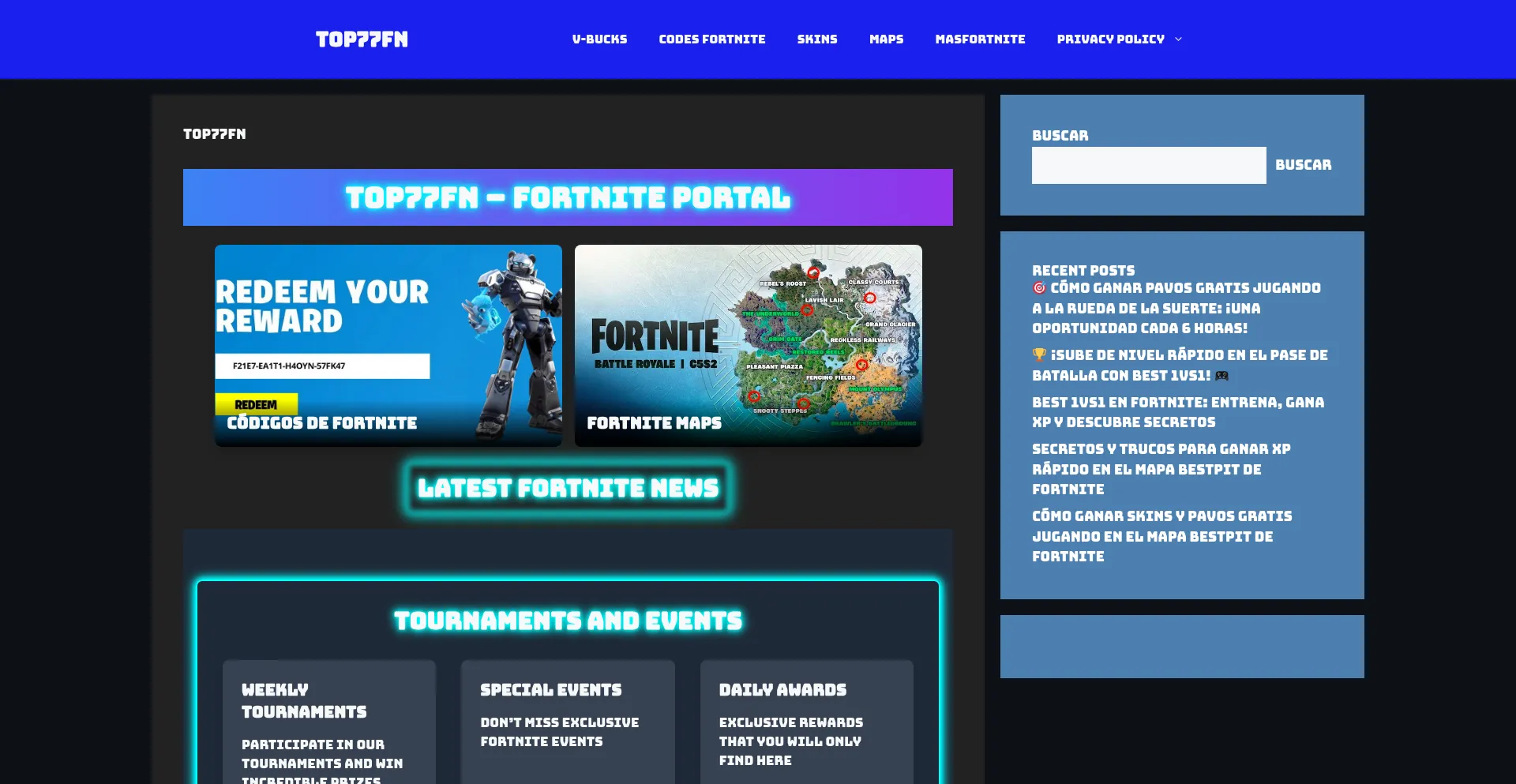 Website screenshot of Top77fn.como-saber.com