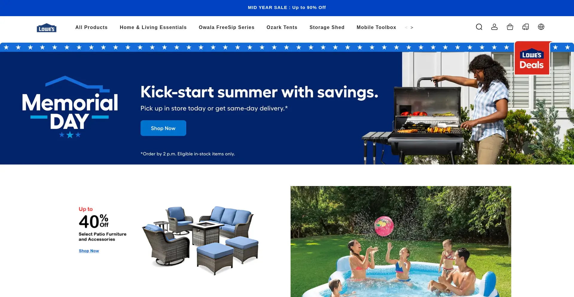 Website screenshot of Top-lowes-finds.com