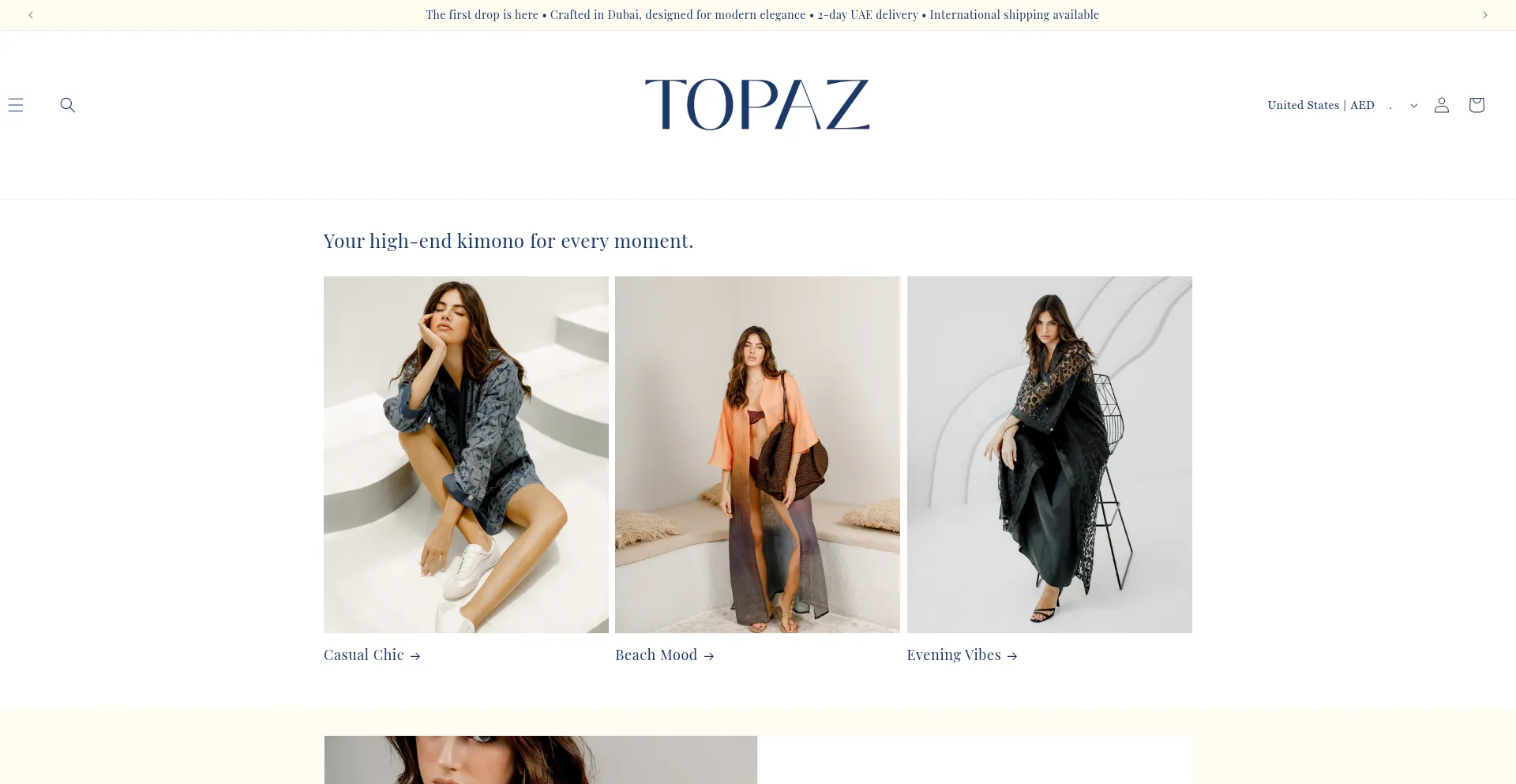 Website screenshot of Topazthebrand.com