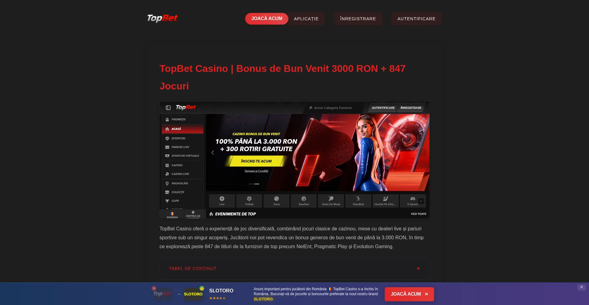 Topbetcasino.ro
