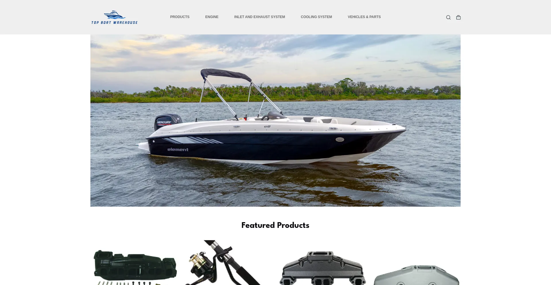Website screenshot of Topboatwarehouse.com