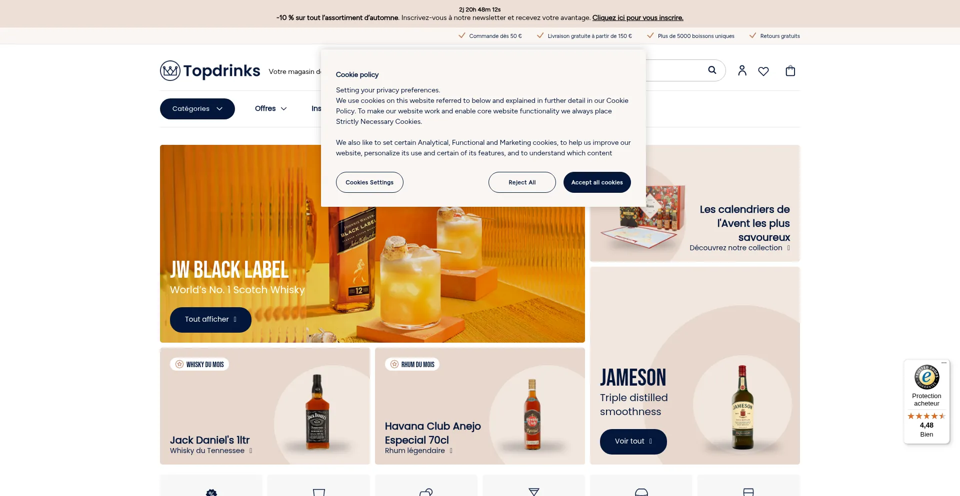 Topdrinks.fr Screenshot