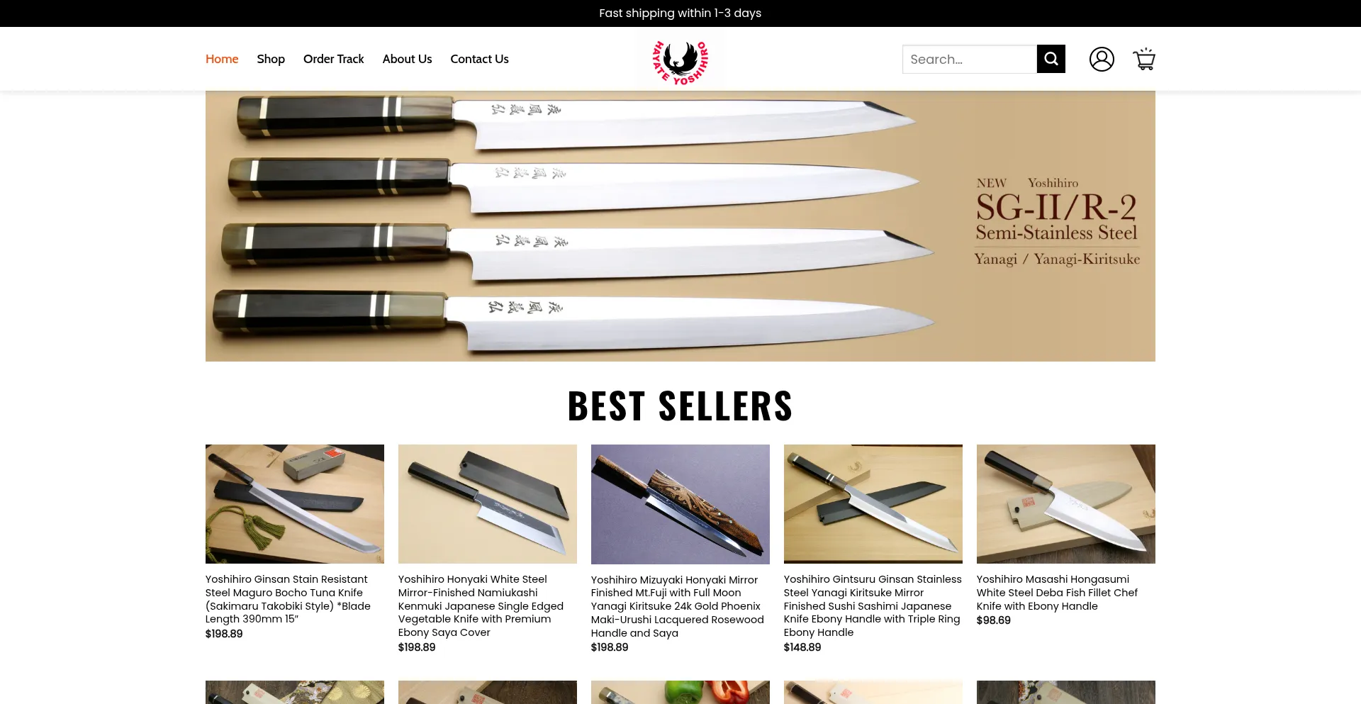 Topechefknife.shop Screenshot