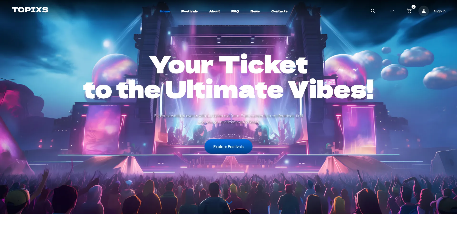 Website screenshot of Topixs.com