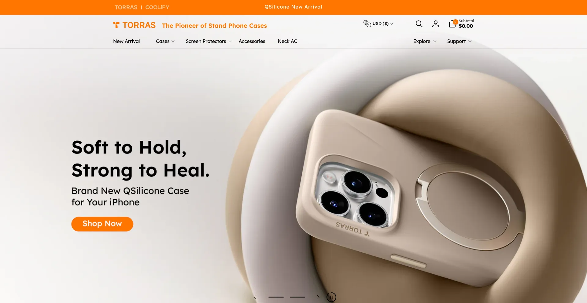 Website screenshot of Torraslife.com