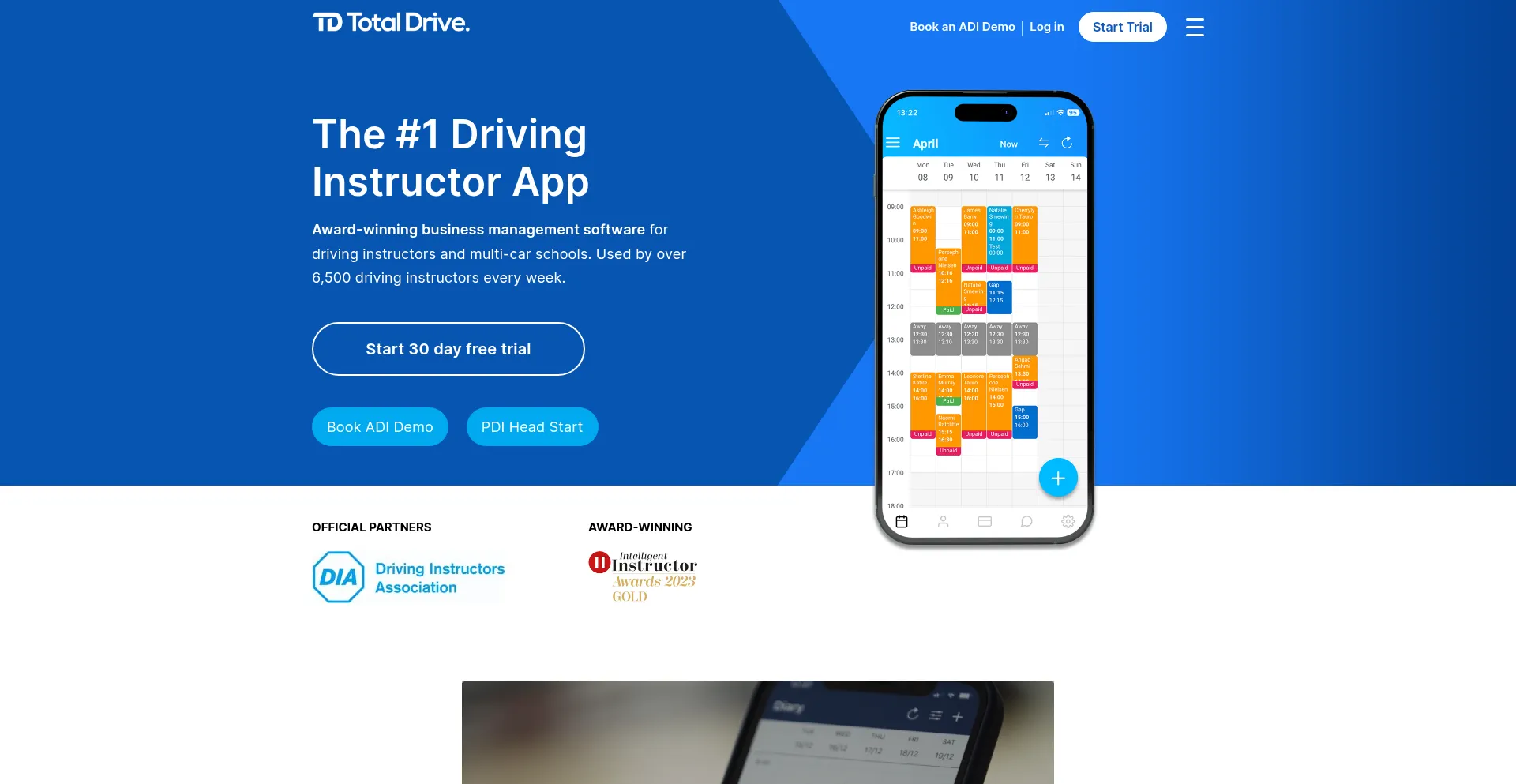 Website screenshot of Totaldrive.co.uk