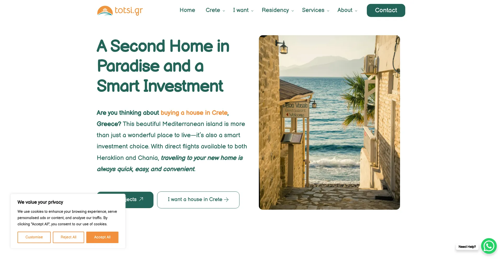 Website screenshot of Totsi.gr