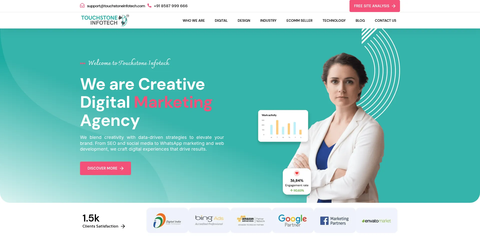 Touchstoneinfotech.com Screenshot
