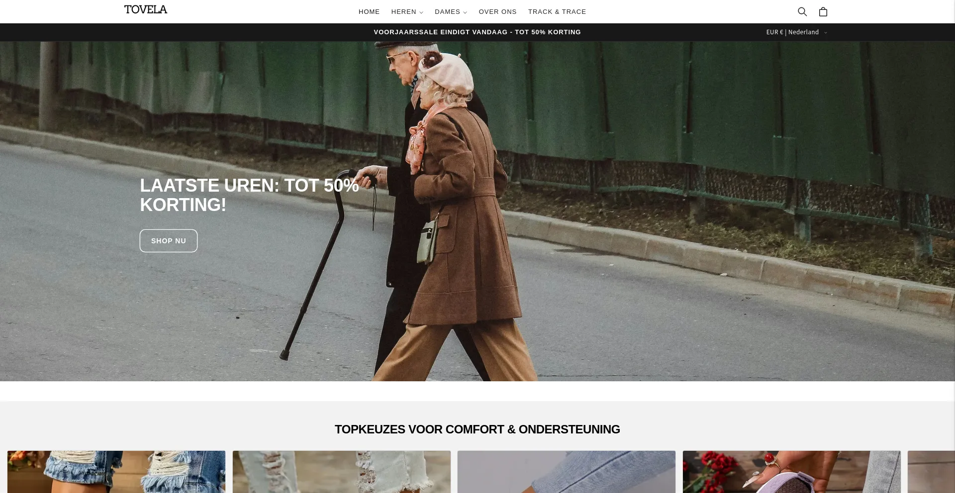 Website screenshot of Tovela.nl
