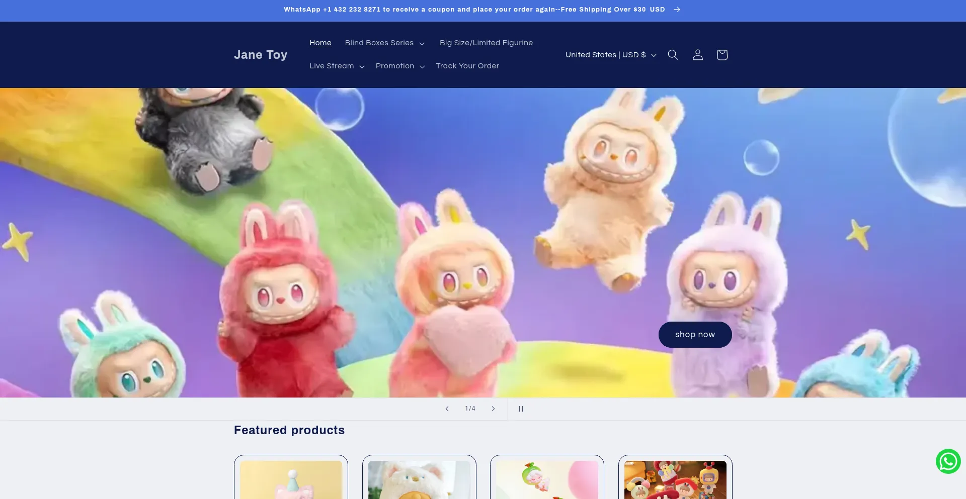 Website screenshot of Toydolls.shop