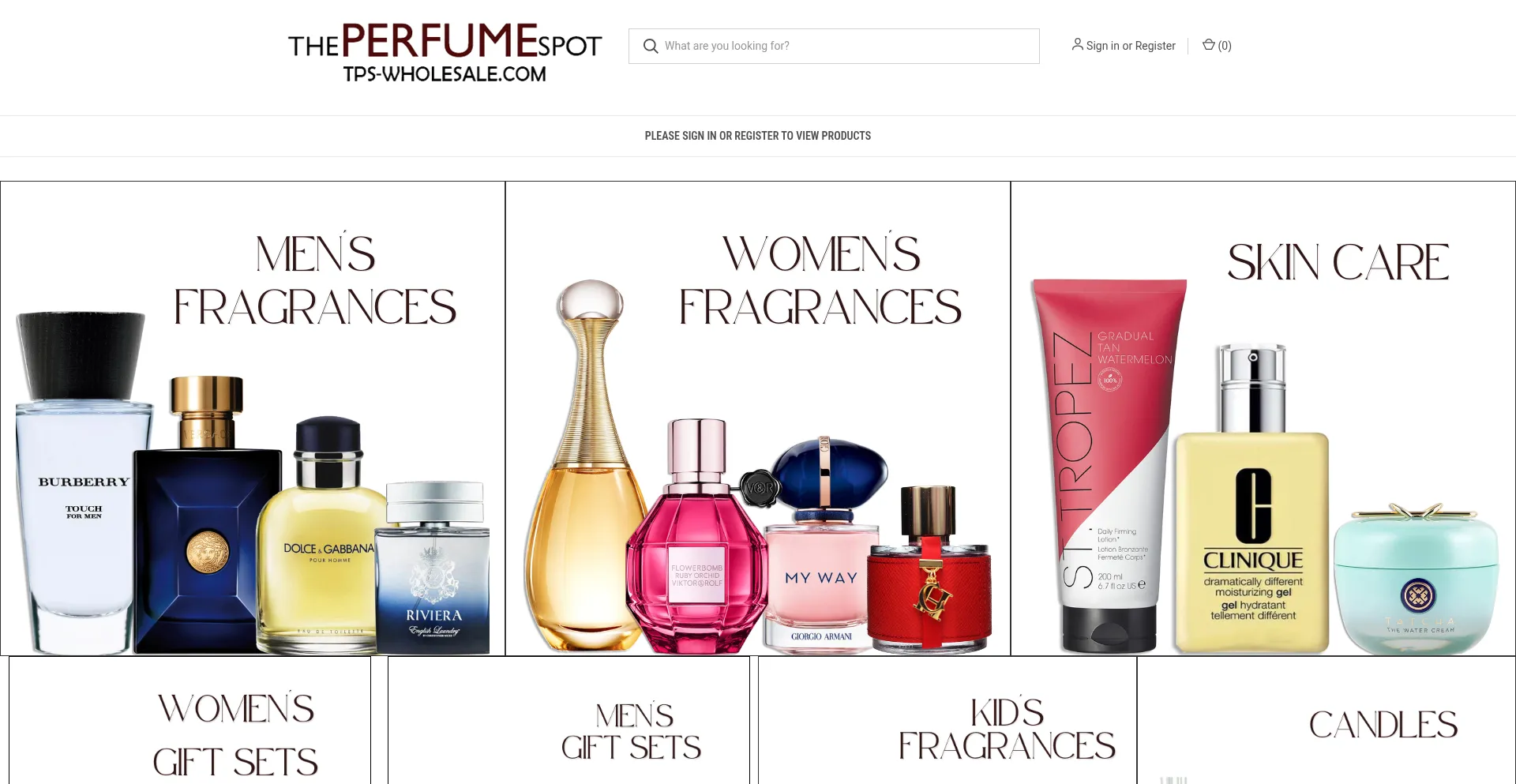 Website screenshot of Tps-wholesale.com