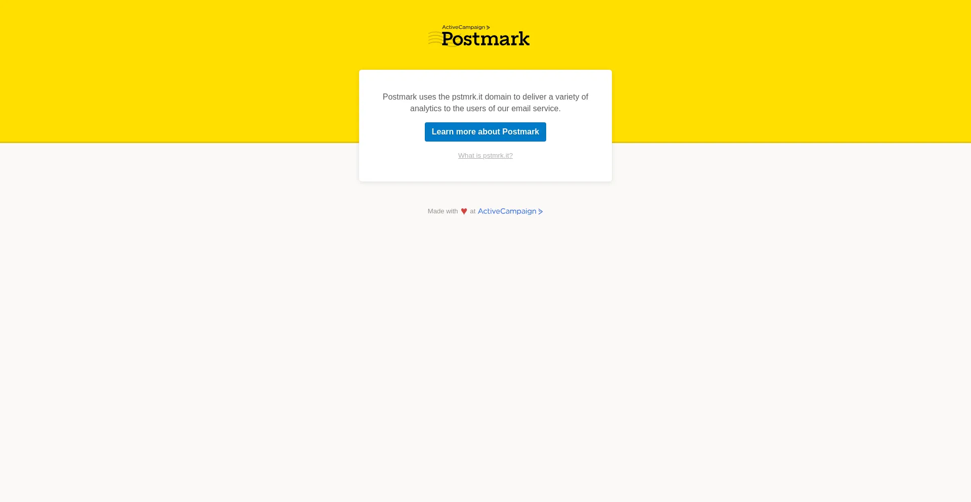 Website screenshot of Track.pstmrk.it