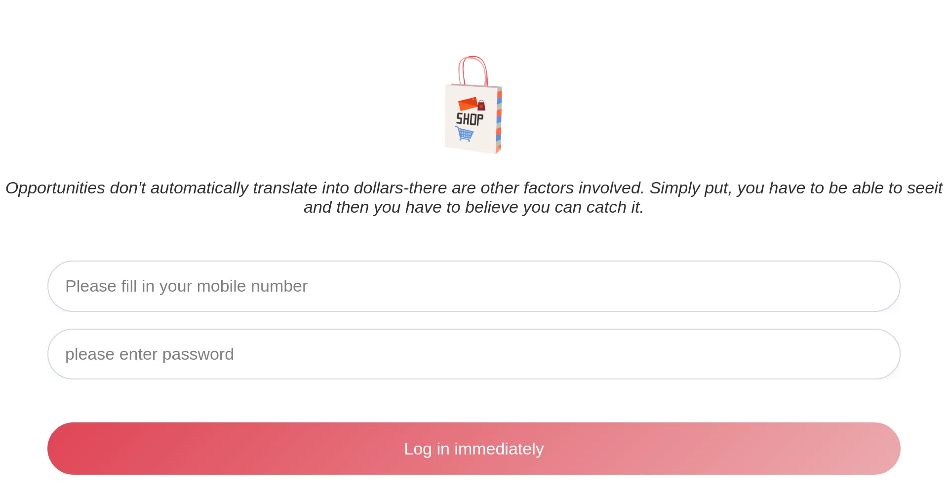 Website screenshot of Tracqtrading.shop