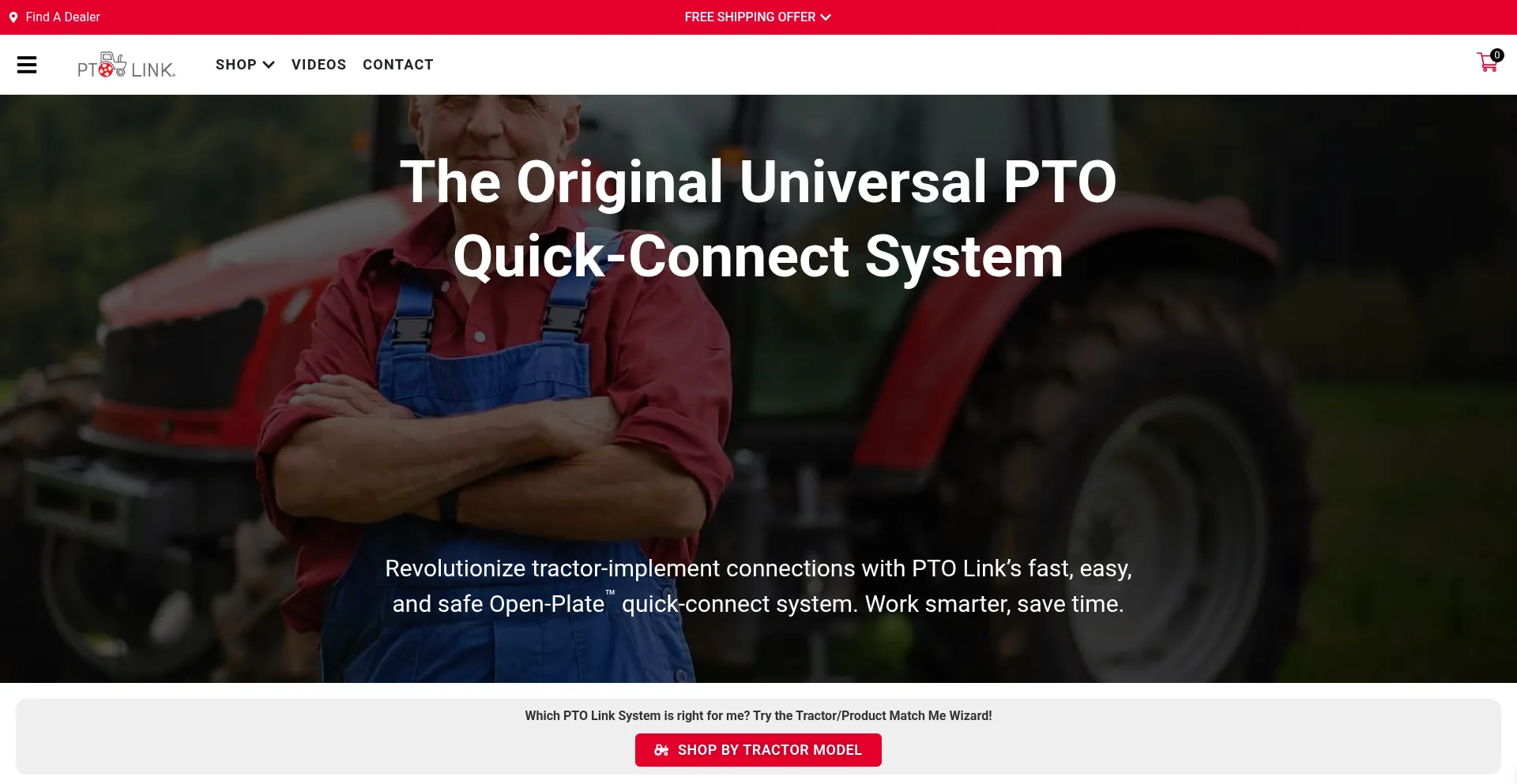 Website screenshot of Tractorptolink.com