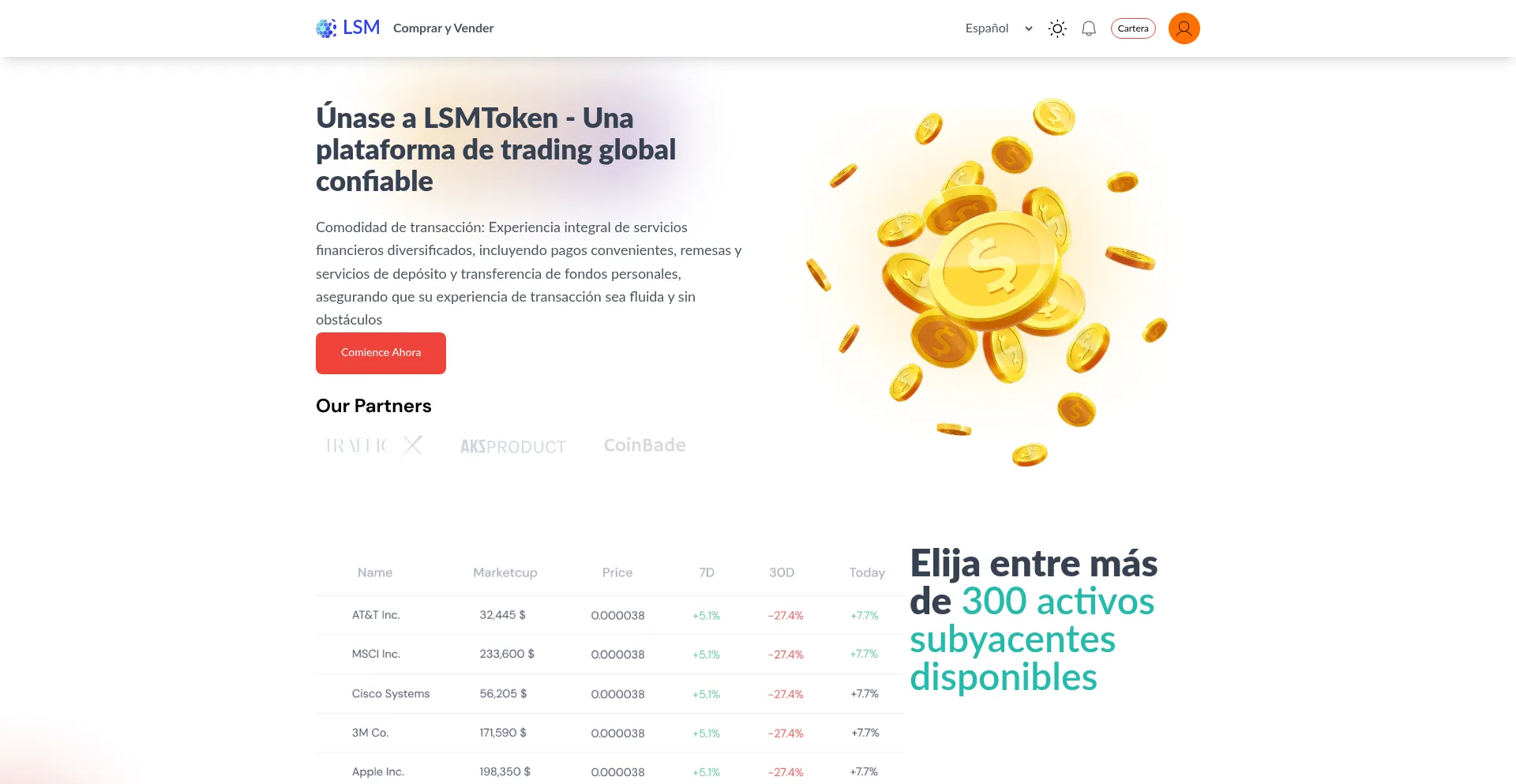 Trade.lsmtoken.com Screenshot