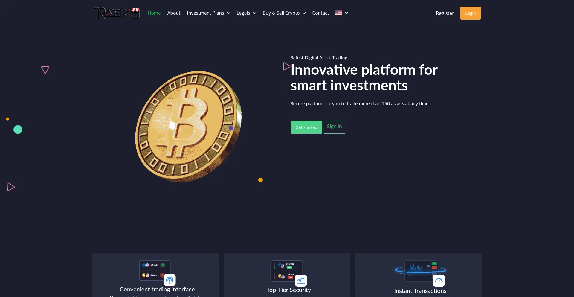 Website screenshot of Tradefairlimited.com