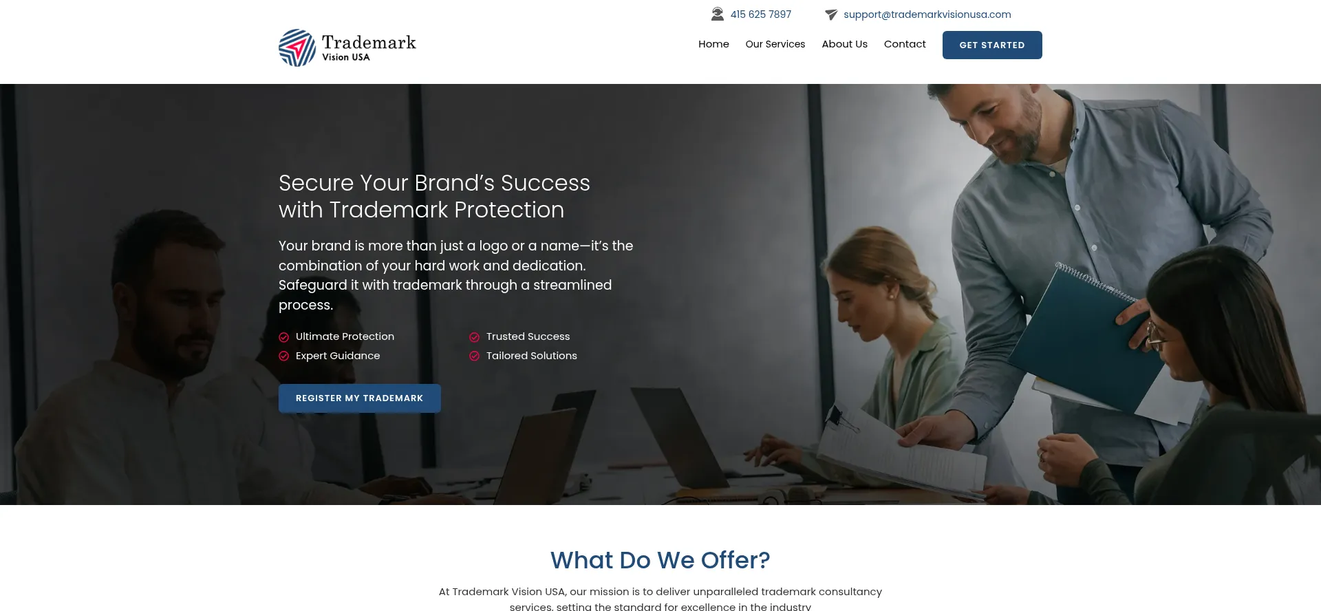 Trademarkvisionusa.com Screenshot