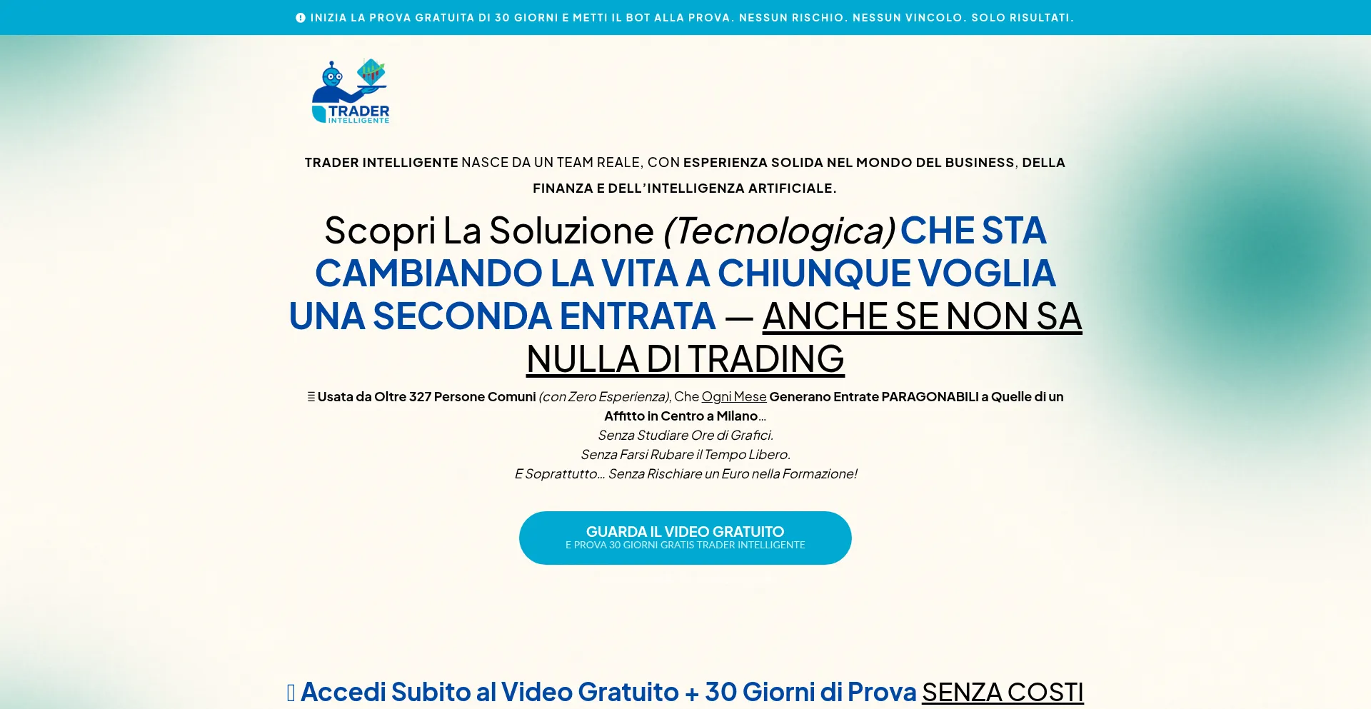 Website screenshot of Traderintelligente.com