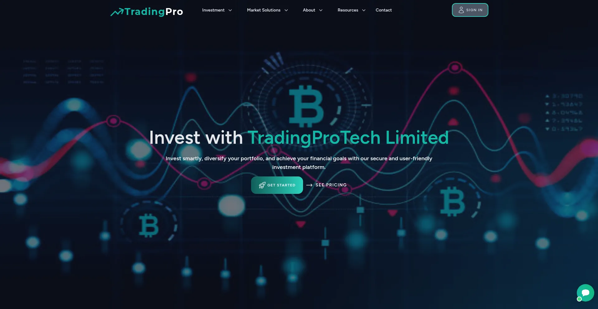 Website screenshot of Tradingprotech.com