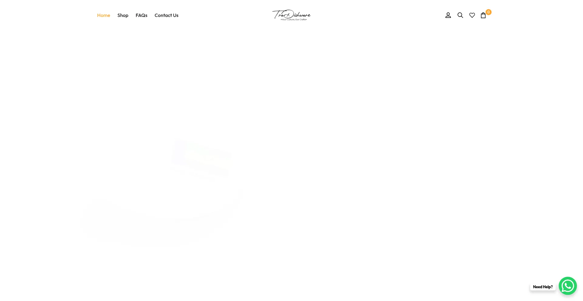 Website screenshot of Tradishware.co.za