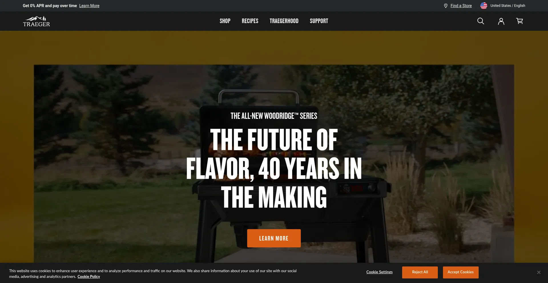 Traegergrills.com Screenshot