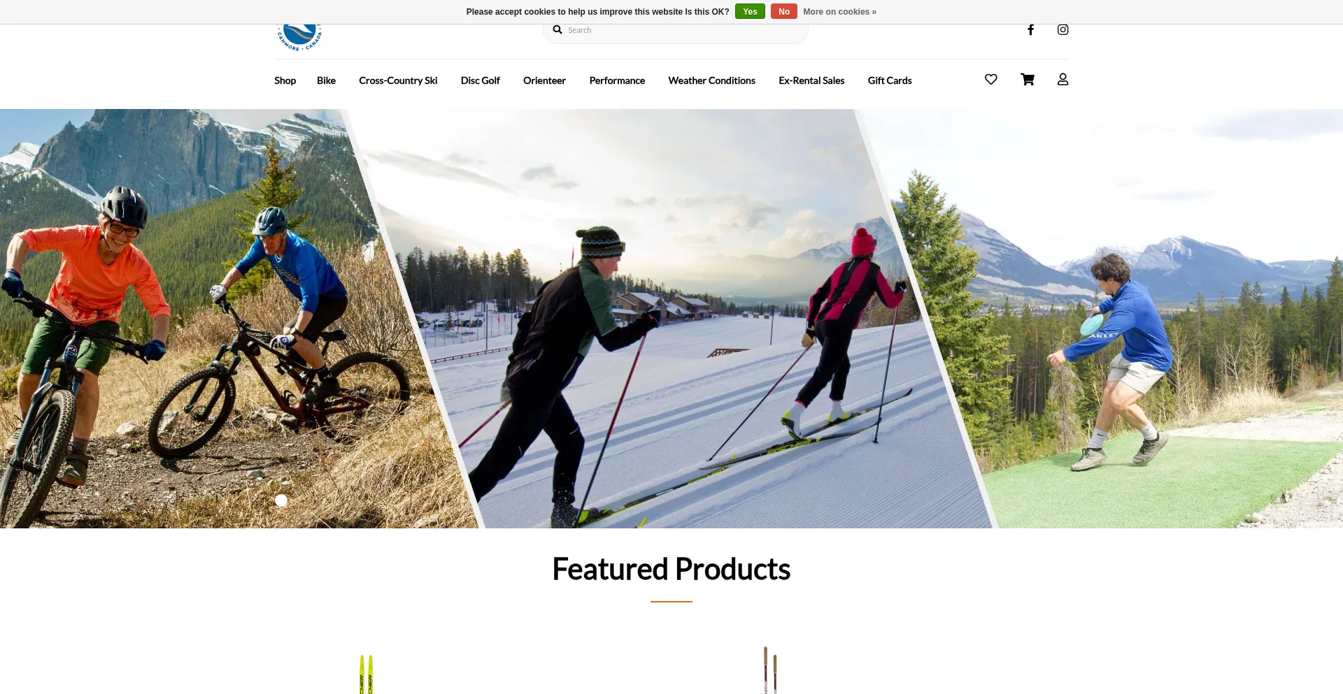 Website screenshot of Trailsports.com