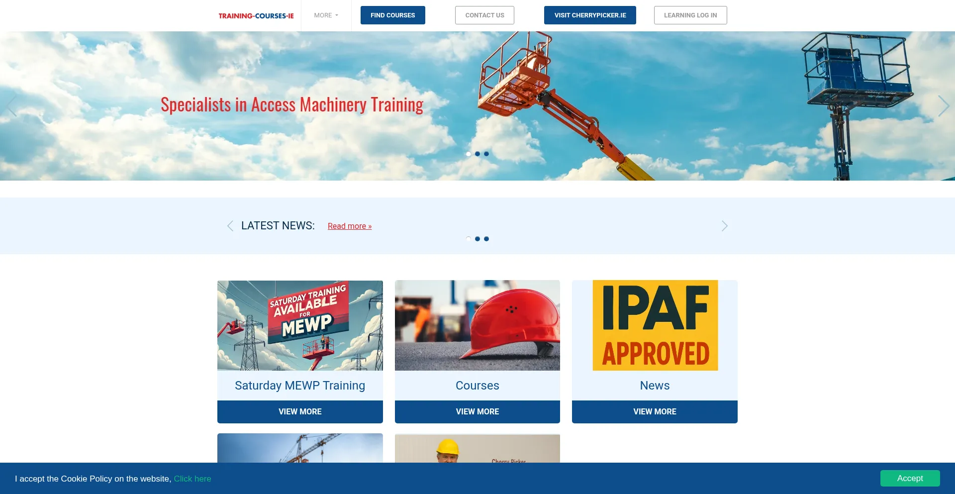 Training-courses.ie Screenshot