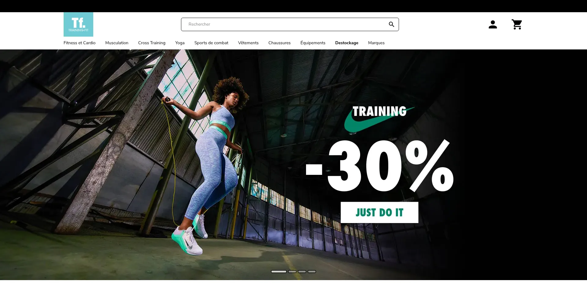 Website screenshot of Training-fit.fr