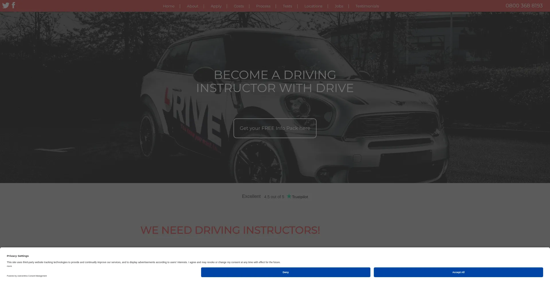 Trainwithdrive.co.uk Screenshot