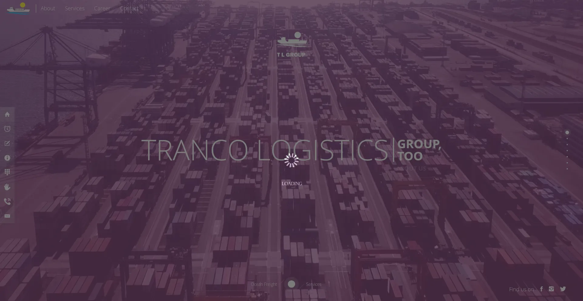 Website screenshot of Trancologistics.kz