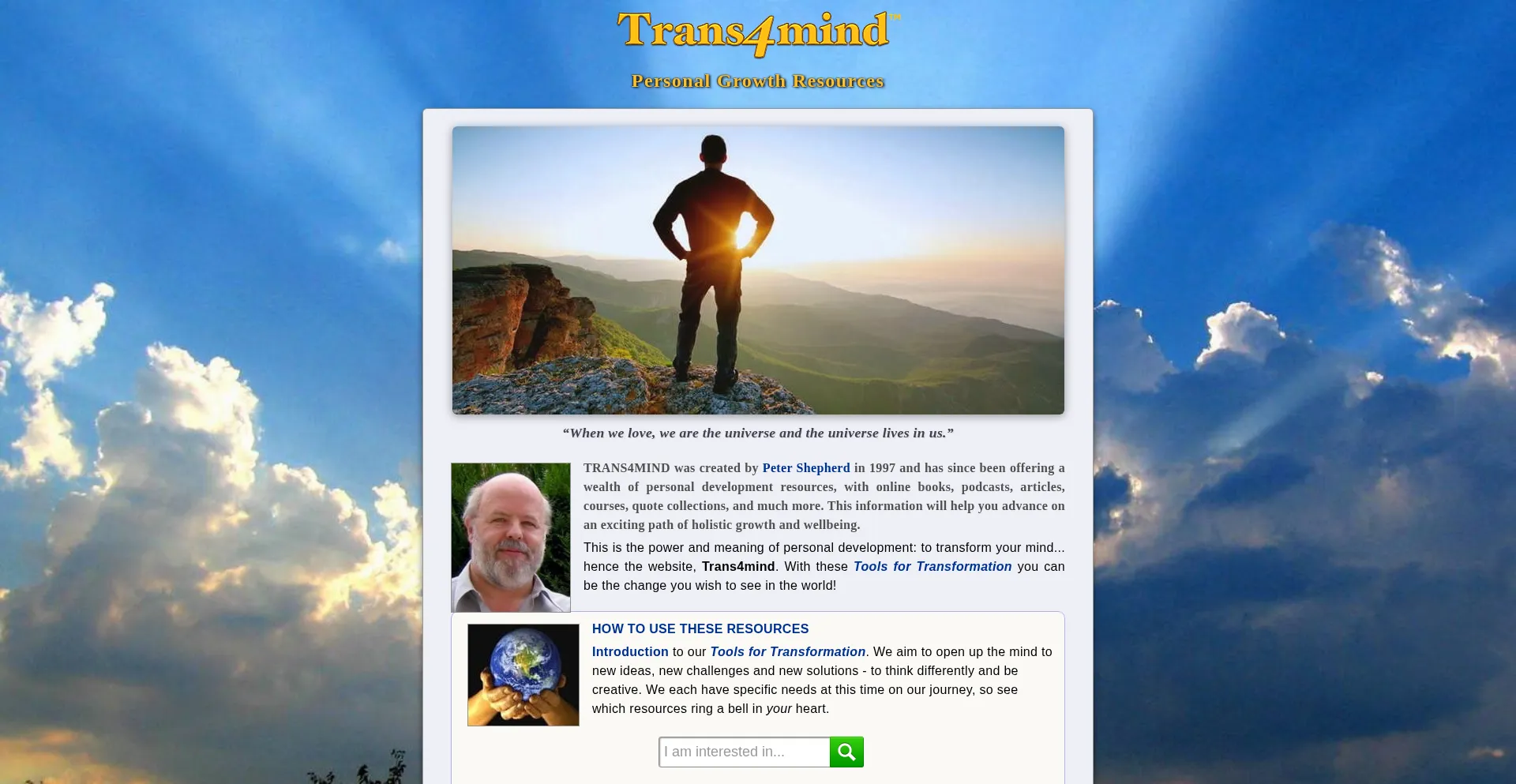Trans4mind.com Screenshot