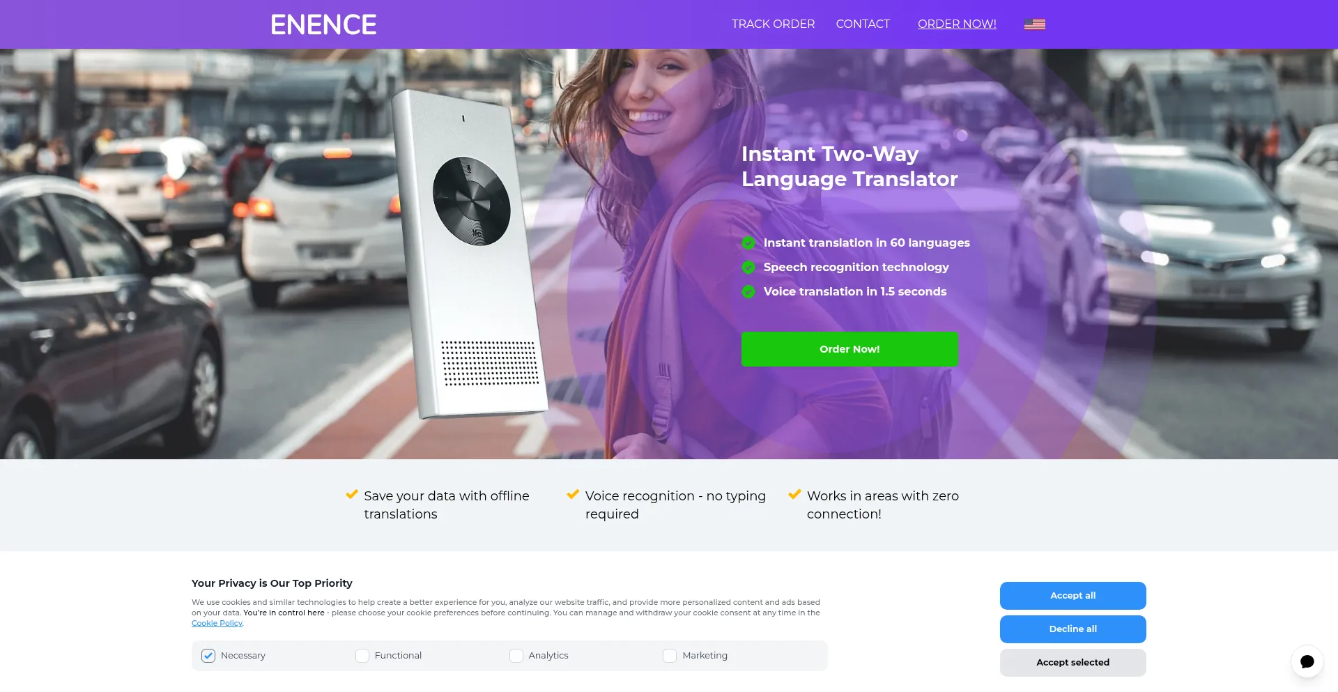 Translatorenence.com Screenshot