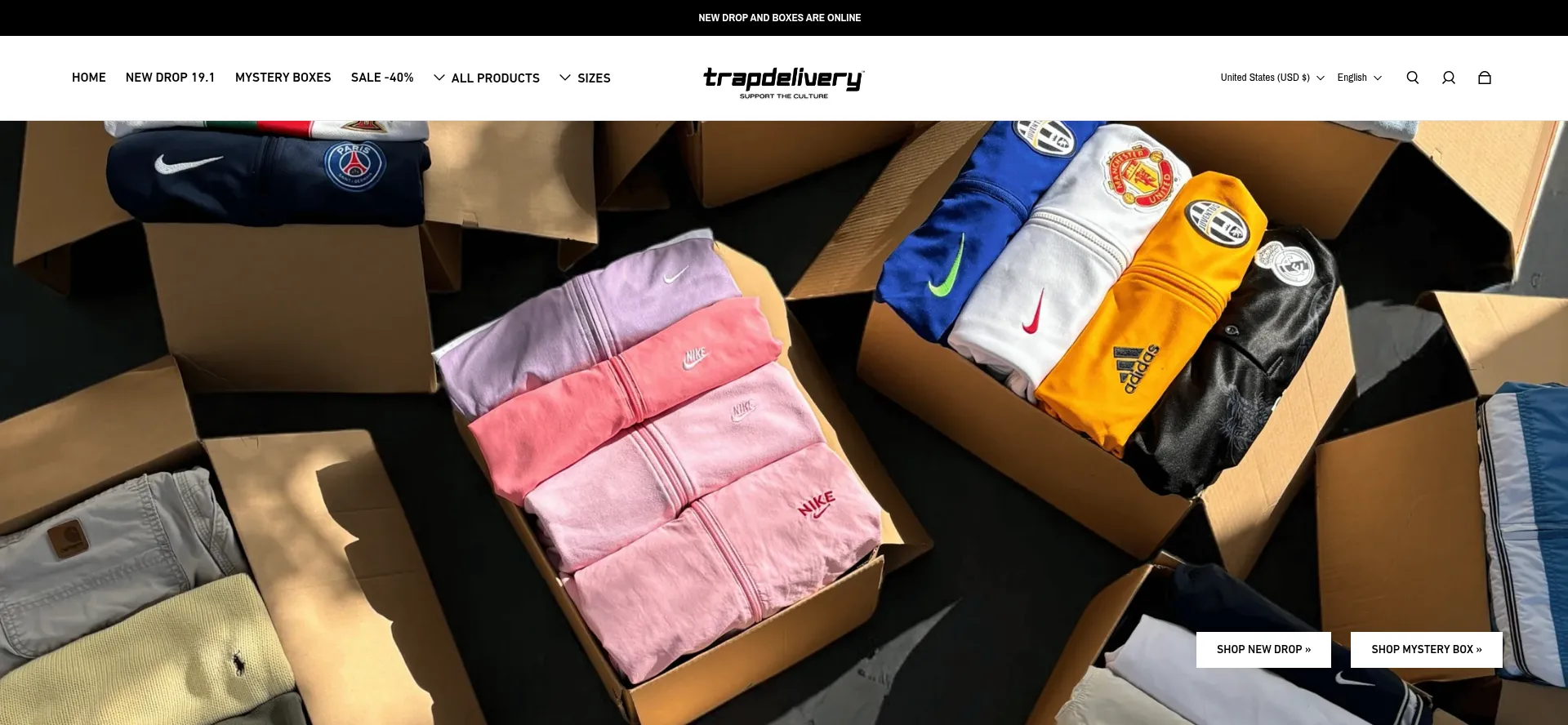 Website screenshot of Trap-delivery.de