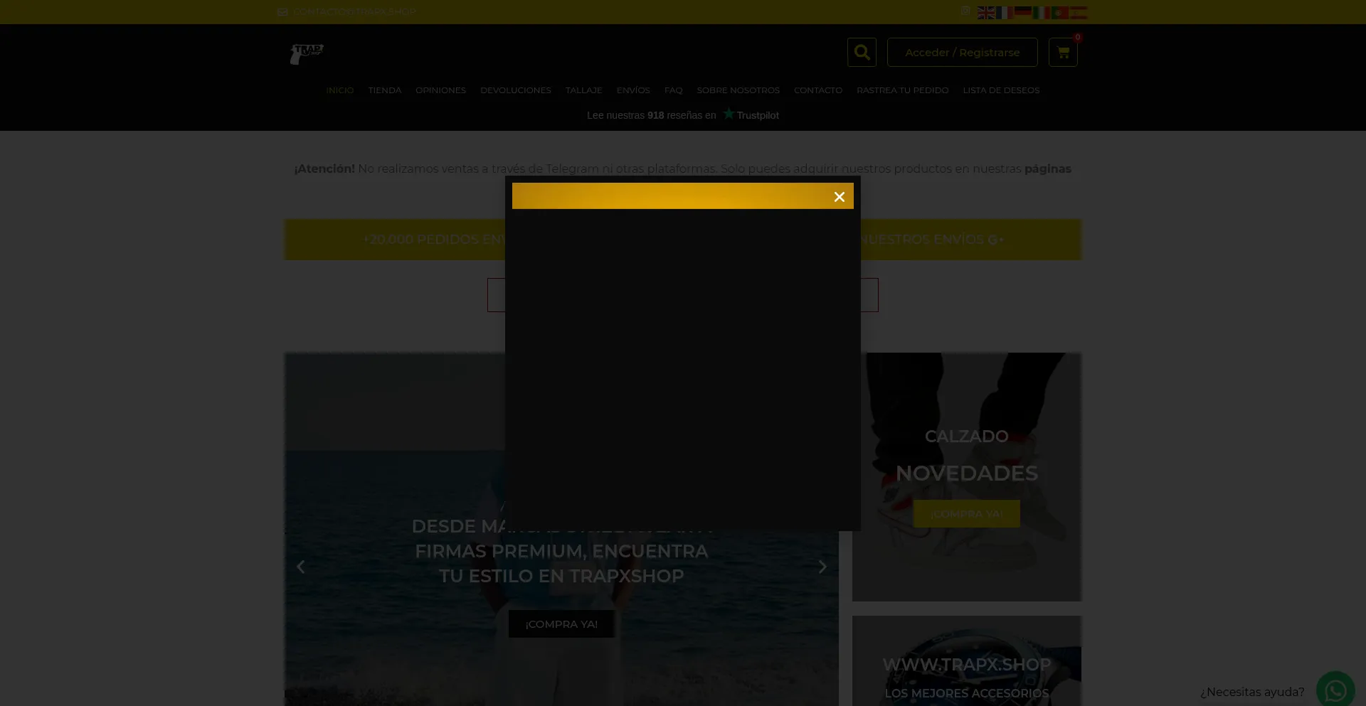 Trapx.shop Screenshot