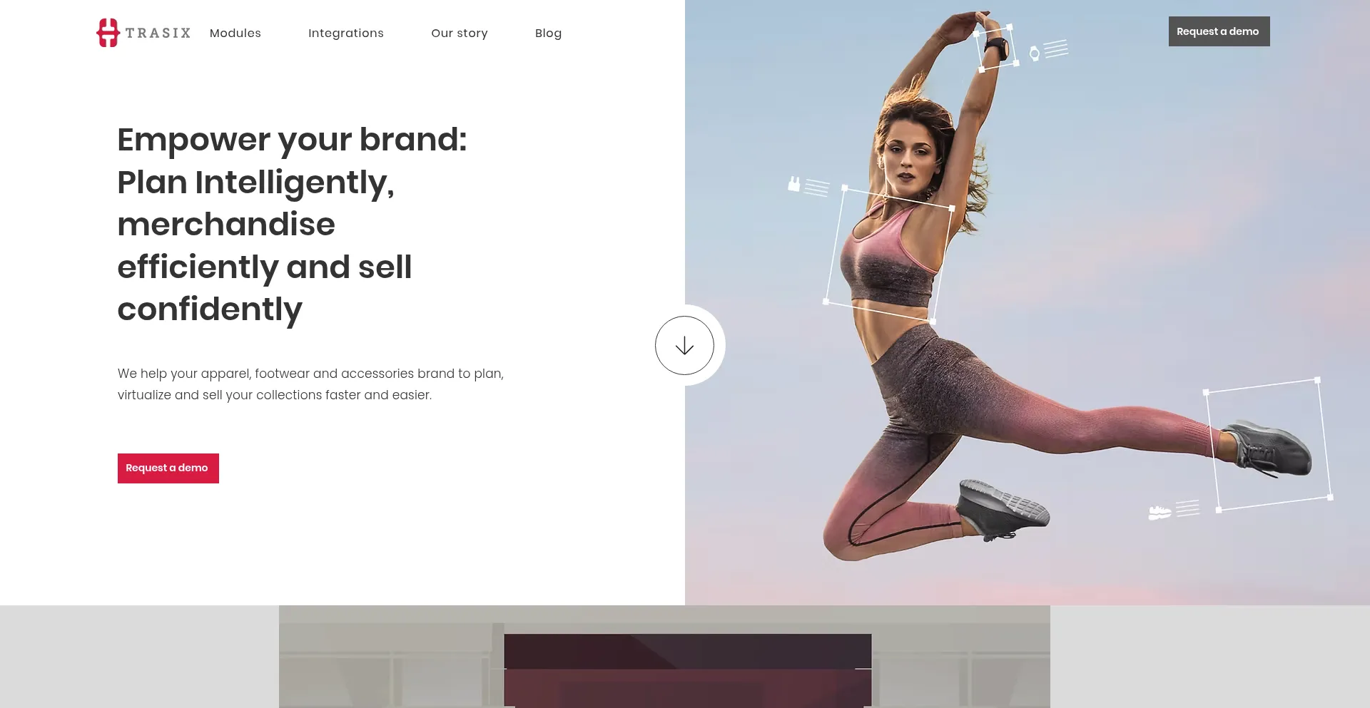 Website screenshot of Trasix.com