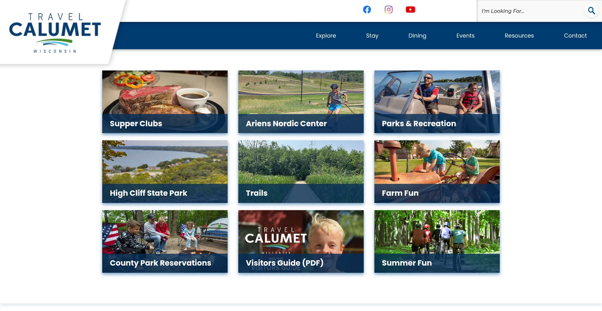 Website screenshot of Travelcalumet.com